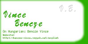 vince bencze business card